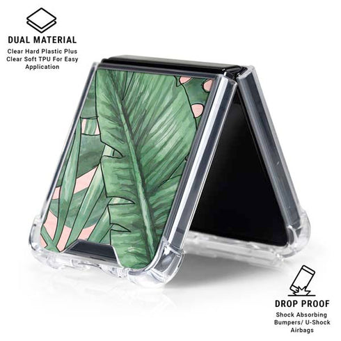 Spring Palm Leaves Galaxy Z Flip6 Clear Case