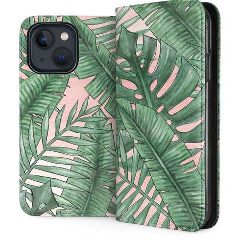 Spring Palm Leaves iPhone 14 Folio Case