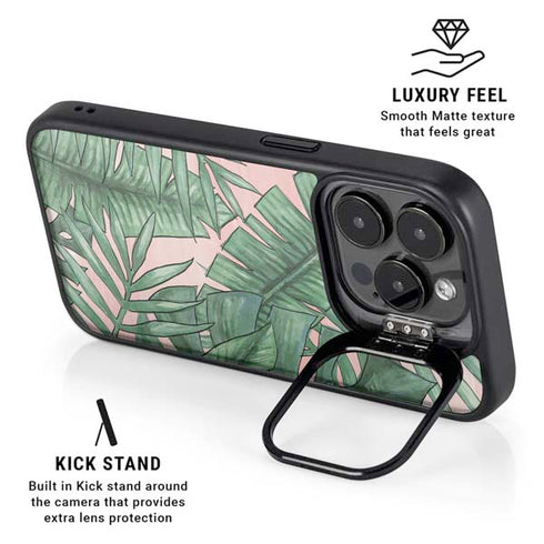 Spring Palm Leaves iPhone 14 Pro Kickstand Case