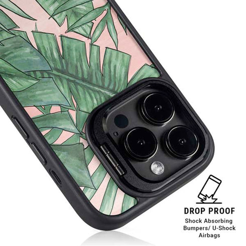 Spring Palm Leaves iPhone 14 Pro Max Kickstand Case