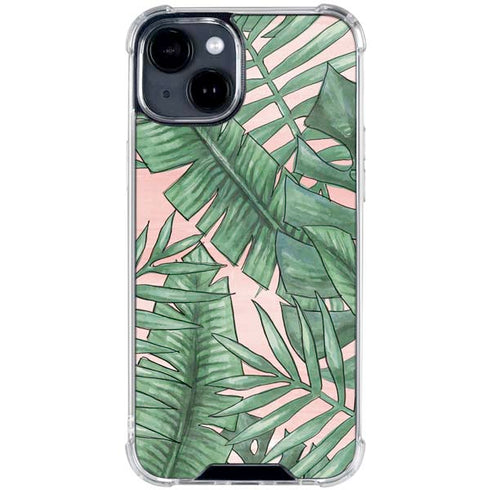 Spring Palm Leaves iPhone 15 Clear Case