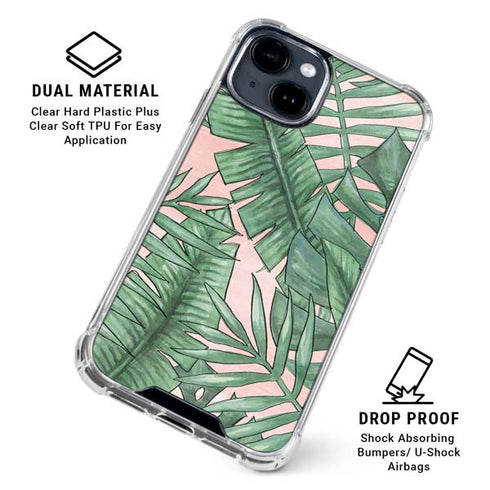Spring Palm Leaves iPhone 15 Clear Case