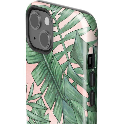 Spring Palm Leaves iPhone 15 Impact Case