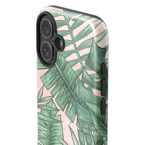 Spring Palm Leaves iPhone 16 Plus Impact Case