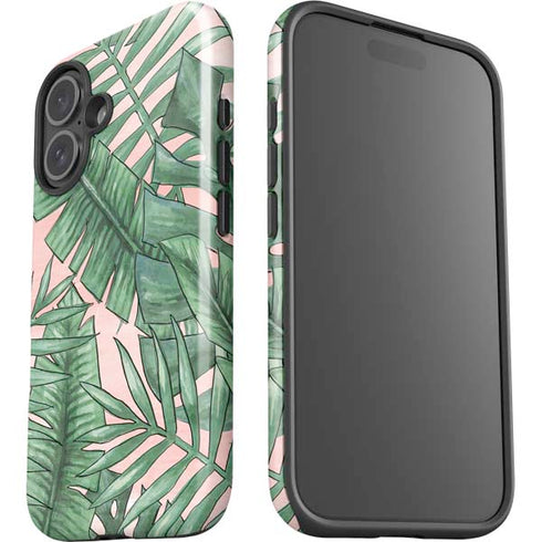 Spring Palm Leaves iPhone 16 Plus Impact Case
