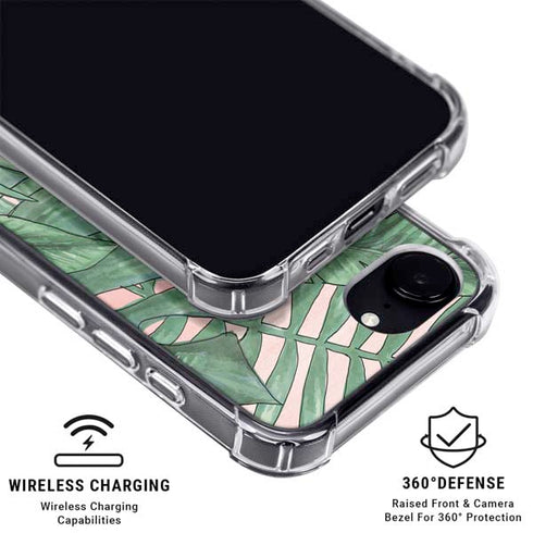 Spring Palm Leaves iPhone 16e Clear Case