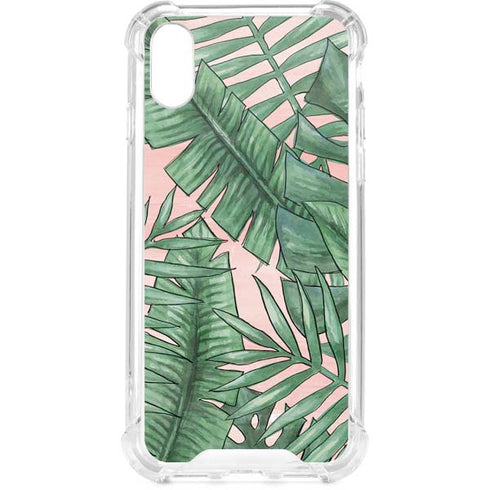 Spring Palm Leaves iPhone XS Clear Case