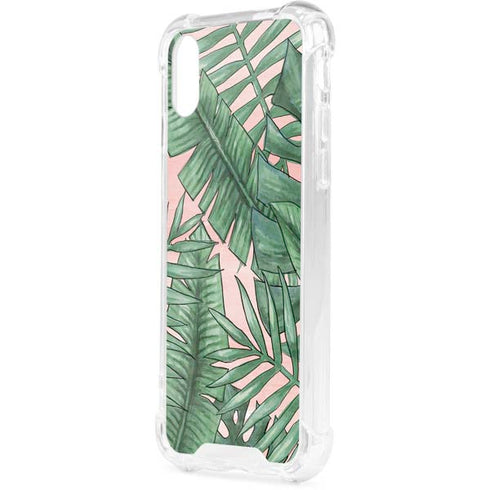 Spring Palm Leaves iPhone XS Clear Case