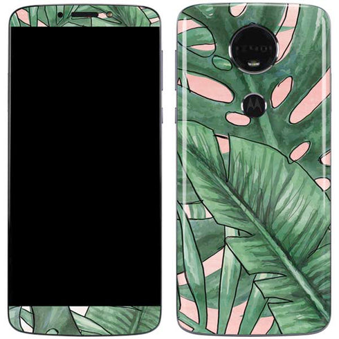 Spring Palm Leaves Moto E5 Plus Skin