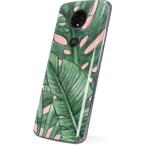 Spring Palm Leaves Moto E5 Plus Skin