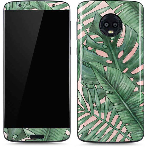 Spring Palm Leaves Moto G6 Skin