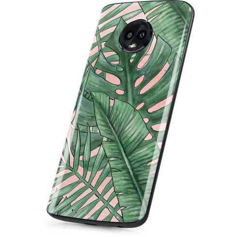 Spring Palm Leaves Moto G6 Skin