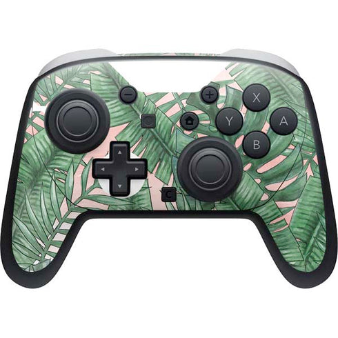 Spring Palm Leaves Nintendo Switch 2 (2025) Pro Controller Skin