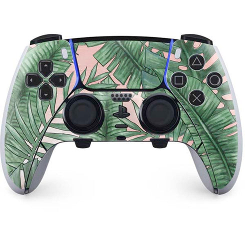 Spring Palm Leaves PS5 DualSense Edge Pro Controller Skin