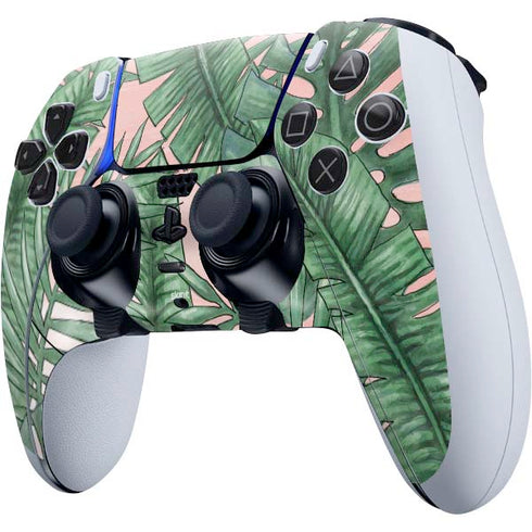 Spring Palm Leaves PS5 DualSense Edge Pro Controller Skin