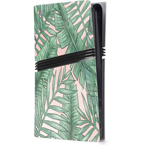 Spring Palm Leaves PS5 Pro Console Skin