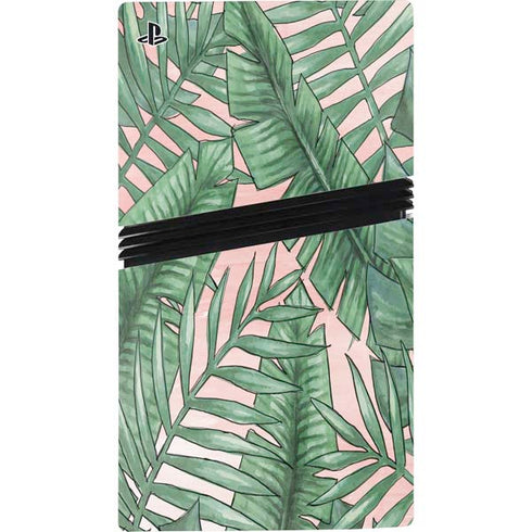 Spring Palm Leaves PS5 Pro Disk Bundle Skin
