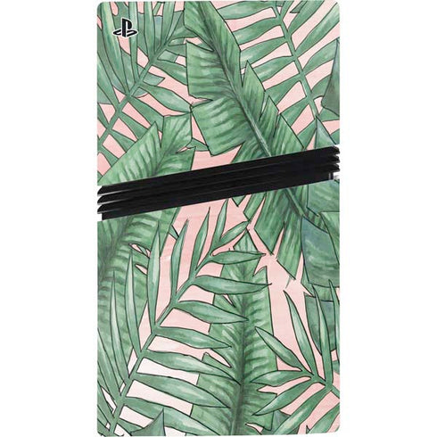 Spring Palm Leaves PS5 Pro Disk Console Skin