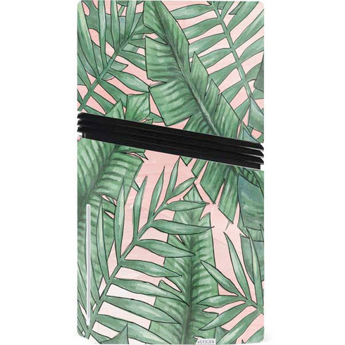 Spring Palm Leaves PS5 Pro Disk Console Skin