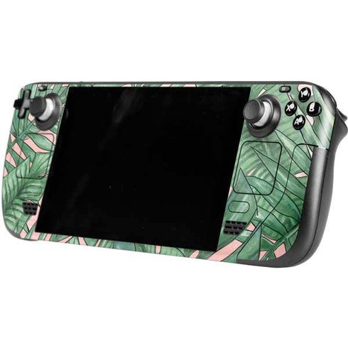 Spring Palm Leaves Steam Deck Handheld Gaming Computer OLED Skin