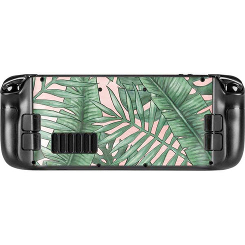 Spring Palm Leaves Steam Deck Handheld Gaming Computer OLED Skin