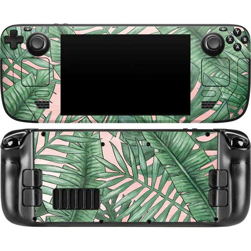 Spring Palm Leaves Steam Deck Handheld Gaming Computer Skin