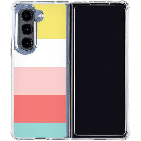 Spring Stripes Galaxy Z Fold5 5G Clear Case