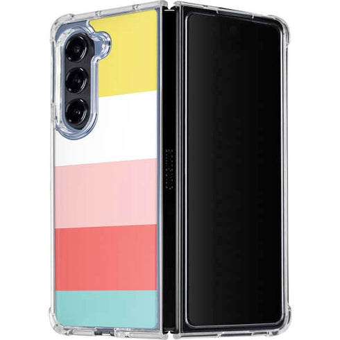 Spring Stripes Galaxy Z Fold5 5G Clear Case