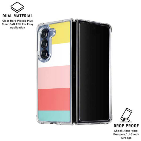 Spring Stripes Galaxy Z Fold6 Clear Case