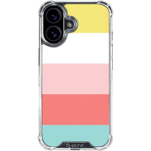 Spring Stripes iPhone 16 Plus Clear Case