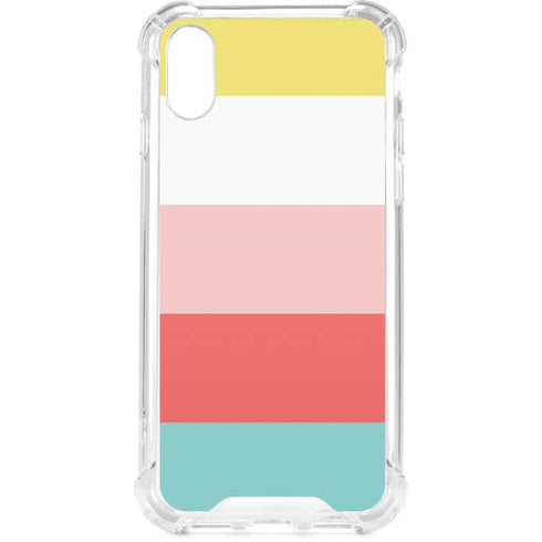 Spring Stripes iPhone XS Clear Case