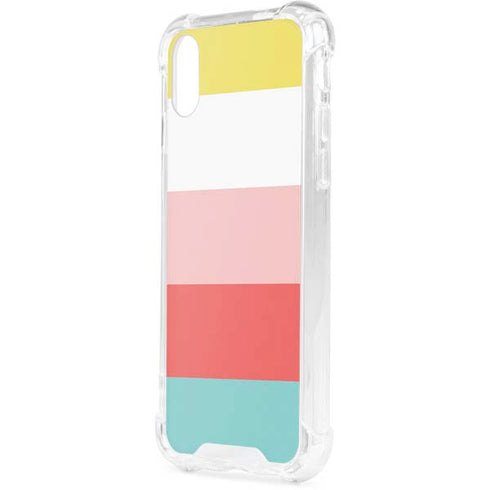 Spring Stripes iPhone XS Clear Case