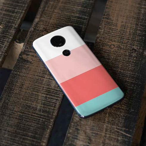 Spring Stripes Moto E5 Plus Skin