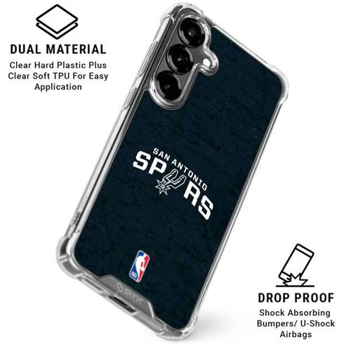 NBA San Antonio Spurs Distressed Galaxy S26 Clear Case