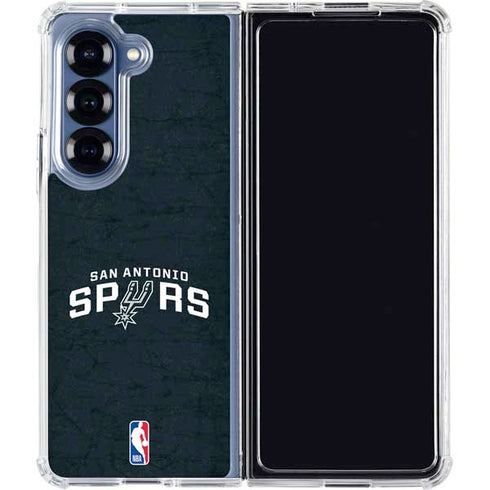 NBA San Antonio Spurs Distressed Galaxy Z Fold7 Clear Case