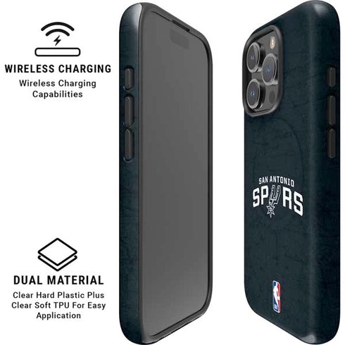 NBA San Antonio Spurs Distressed iPhone 16 Pro Max Magsafe Impact Case
