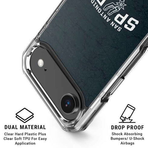 NBA San Antonio Spurs Distressed iPhone 17 Air Clear Case