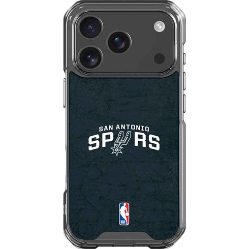 NBA San Antonio Spurs Distressed iPhone 17 Pro Clear Case