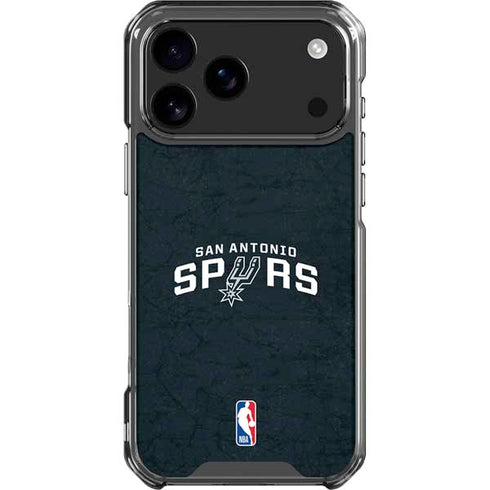 NBA San Antonio Spurs Distressed iPhone 17 Pro Max Clear Case