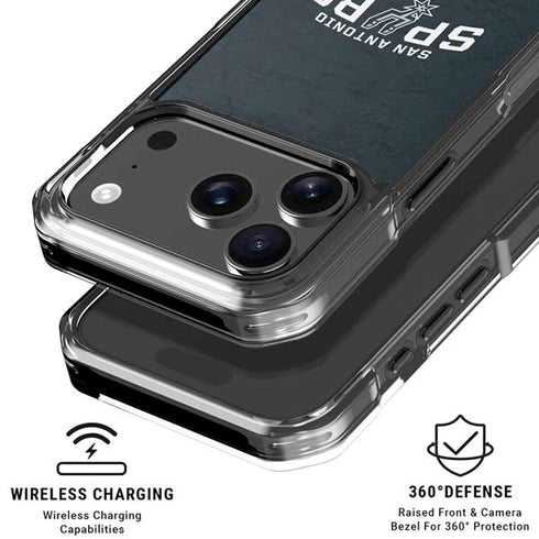 NBA San Antonio Spurs Distressed iPhone 18 Pro Clear Case