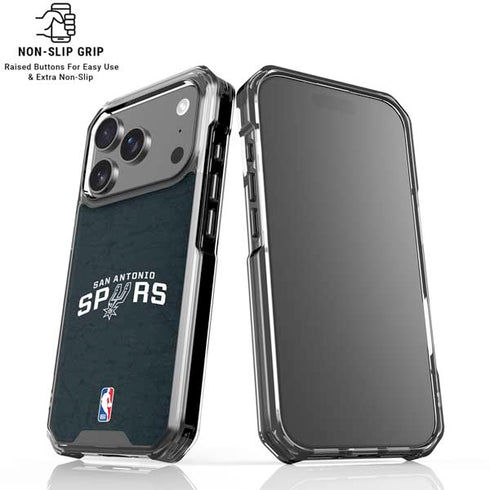 NBA San Antonio Spurs Distressed iPhone 18 Pro Clear Case