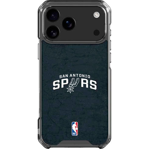 NBA San Antonio Spurs Distressed iPhone 18 Pro Max Clear Case