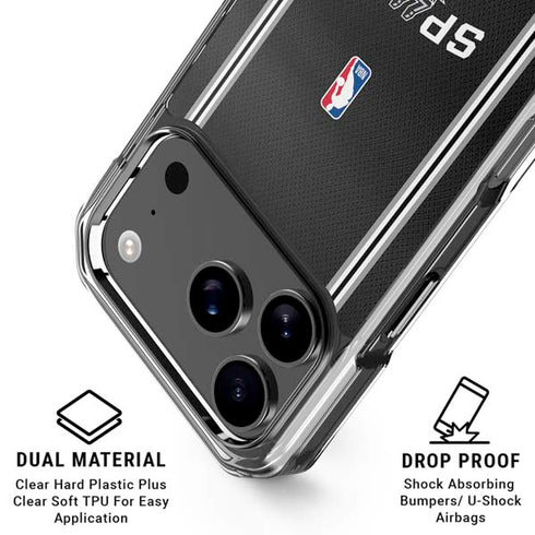 NBA San Antonio Spurs Jersey iPhone 18 Pro Clear Case