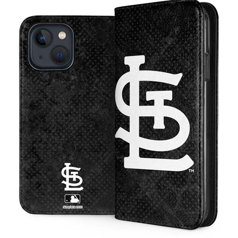 MLB St Louis Cardinals Dark Wash iPhone 15 Plus Folio Case
