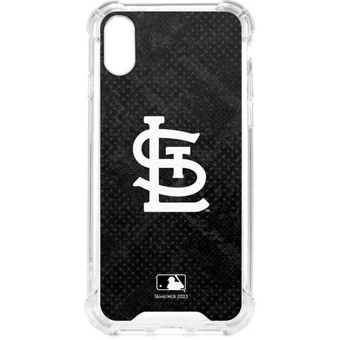 MLB St Louis Cardinals Dark Wash iPhone XS Clear Case