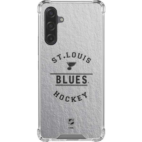NHL St. Louis Blues Black Text Galaxy A17 Clear Case