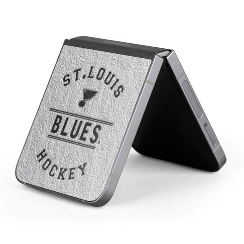 NHL St. Louis Blues Black Text Galaxy Z Flip6 Skin