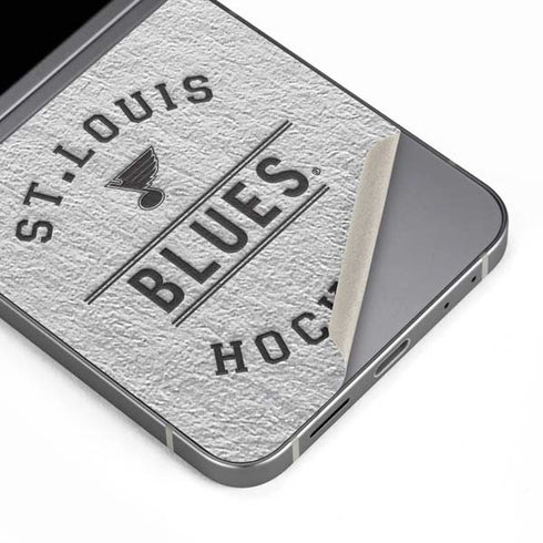 NHL St. Louis Blues Black Text Galaxy Z Flip6 Skin