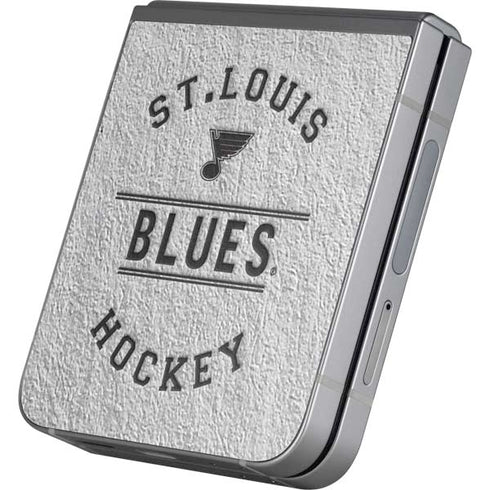 NHL St. Louis Blues Black Text Galaxy Z Flip6 Skin