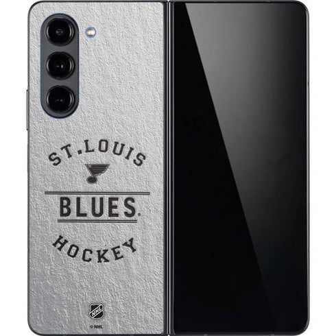 NHL St. Louis Blues Black Text Galaxy Z Fold5 5G Skin